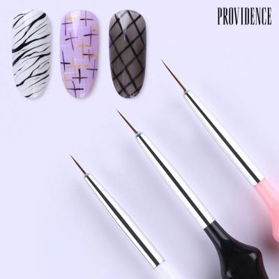 Providence 3Pcs UV Gel Liner Brush Set Painting Acrylic Pen Nail Art Manicure Beauty Tool 5211059✒