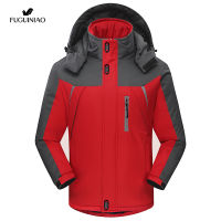 Fuguiniao ผู้ชายแจ็คเก็ตกลางแจ้งเดินป่ากันน้ำที่อบอุ่น windproof สโนว์บอร์ดเสื้อจาก g ardenia M-4XL