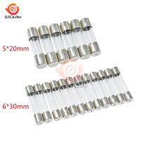 50Pcs 5x20mm 6x30mm Glass Tube Fuse Kit 250V 1A 2A 3A 4A 5A 7A 8A 10A AMP circuit fast blow fuses 5*20MM DIY Electronic set Electrical Circuitry Parts