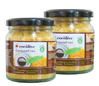 น้ำตาลมะพร้าวผงขนาด 120 กรัม แพ็ค 2 ขวด coconut blossom sugar ,Low GI sugar for health.