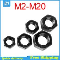 M2 M2.5 M3 M3.5 M4 M5 M6 M8 M10 M12 M14 M16 M18 M20 Hexagon Hex Nuts Black Oxide Carbon 304 Steel Metric Hex Nuts