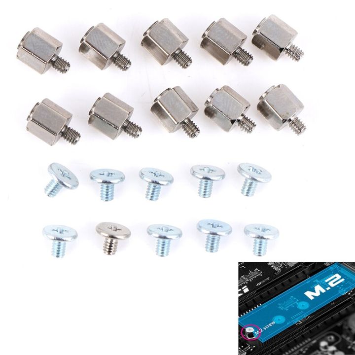 10set-hand-tool-mounting-stand-off-screw-hex-nut-for-a-sus-m-2-ssd-motherboard-nails-screws-fasteners