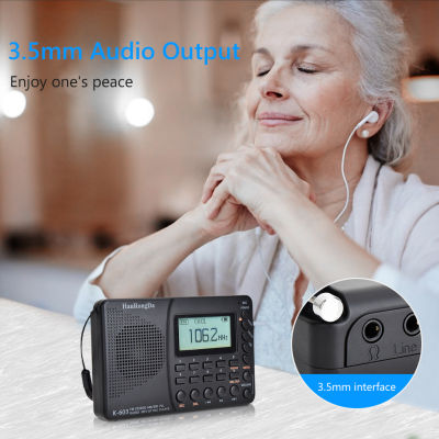 K603 FMSWAM Multi Band Digital Radio Stereo MP3 Player Speaker Portable LCD Display Bluetooth Pocket Recorder Radiogram