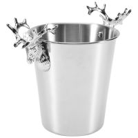 Stainless Steel Deer Head Handle,Insulated Ice Bucket,for Paties &amp;Bar