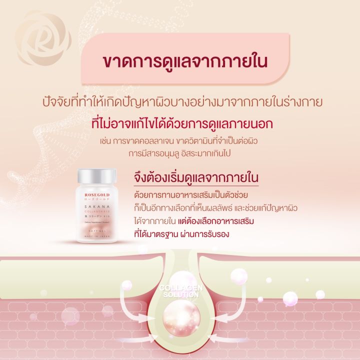 rosegold-sakana-collagen-x10-2-กระปุก-ฟรีของแถมพิเศษ-โรสโกลด์-ซาคานะคอลลาเจน-อาหารผิว-จากญี่ปุ่น-ของแท้-100