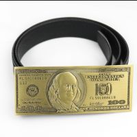 American Hundred Dollar Belt Buckle United States Currency 100 Pater Patriae Ben Franklin Souvenir Man strap Jeans Accessory