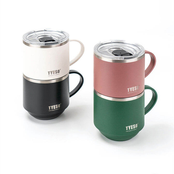 Original TYESO 330ML Stainless Steel Coffee Mugs Tea Cup with Handle ...