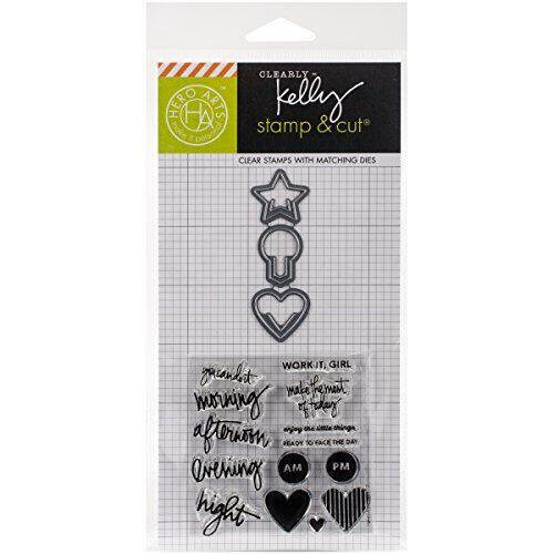 Hero Arts Kelly Purkey Stamp & Cut Clear Stamps with Matching Dies