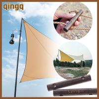 QINGQ 4pcs เครื่องมือเครื่องมือช่าง ตั้งแคมป์กลางแจ้ง อุปกรณ์เสริมจุกเต็นท์ เต๊นท์ปรับหัวเข็มขัด ส่วนผ้าฝ้ายสำหรับคลุมหลังคา หัวเข็มขัดไม้กันลื่น หัวเข็มขัดกันลม