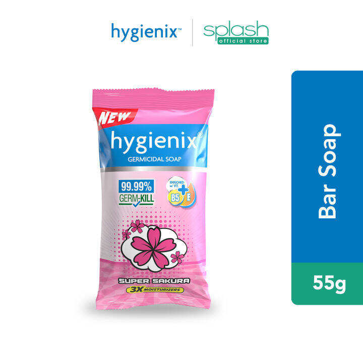Hygienix AntiBacterial Germicidal Bar Soap with 3x Moisturizer Super Sakura 55g Lazada PH