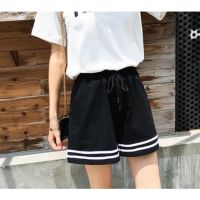 ST265 Short Pants House Wear Casual Wear Sport Wear Short Pants Elastic Band Waist女生双横线伸缩腰休闲运动风短裤