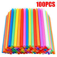 Xiu1100pcs ที่มีสีสันทิ้งหลอดพลาสติกฟางกว้างสำหรับนมชาน้ำผลไม้ค๊อกเทลเครื่องดื่มงานแต่งงานงานเลี้ยงวันเกิดฟาง Accessoriesc12-58