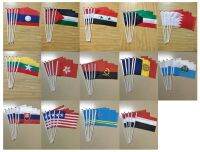 KAFNIK 5pcs Laos/Palestinian/Syria/Kuwait/Hong Kong/Angola/Andorra/SAN marino/Slovakia/Liberia flag 14*21CM hand flag with Pole