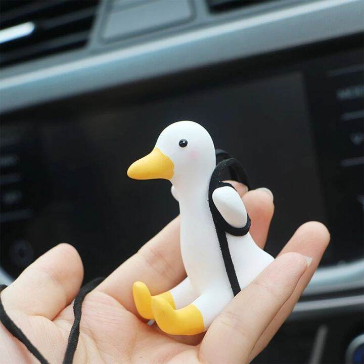 car-fragrance-gypsum-cute-anime-swing-duck-pendant-auto-rearview-mirror-ornaments-birthday-gift-auto-decoraction