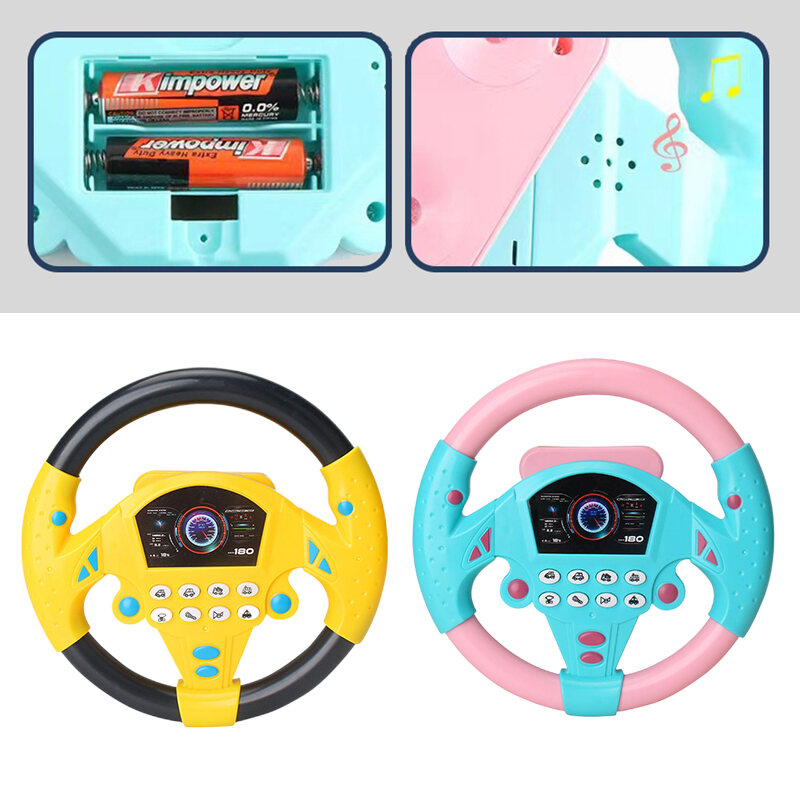 Music Car Steering Wheel Toy Steering Wheel Simulator Early Educational Intelligence for Kids Children Simulator Stereon Main