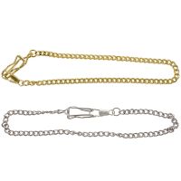 2pcs Retro Antique Vintage Pocket Watch Chain - Gold &amp; Silver