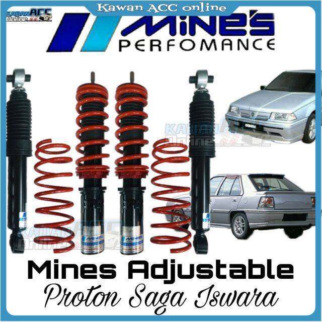 Mines Adjustable High Low Bodyshift Spring Soft Hard For Proton Saga