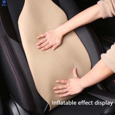 Universal Dynamic Air Bag Support Lumbar Cushion Smart Lumbar Support For Car Auto Seat Back Waist Hand-Operated Air Pump Back Waist Rest Protector Blue