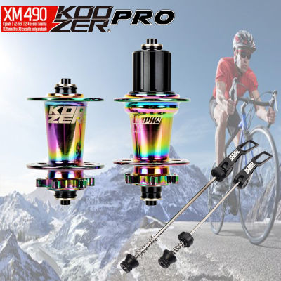 Koozer XM490 Pro Bike Hubs Hubs ศูนย์กลางจักรยานเสือภูเขาด้านหน้าและด้านหลังฮับจักรยาน MTB จักรยานผ่านฮับ32หลุมจักรยานอะไหล่เบรกดิสก์