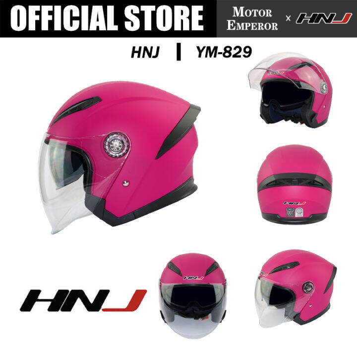 Hnj Helmet Motorcycle Half Face For Dual Visor Open Face Helmets