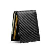 TOP☆ZOVYVOL Carbon Fiber Pattern Smart Wallet RFID m0ney Bag Slim Wallet For Men Purse Carteira High Quality Credit Card Holder