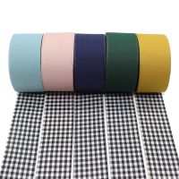 [HOT!] 10 Yards 25MM/38MM Checked Fabric Double Face Polyester Ribbon For Hair Bows DIY Crafts Handmade Accessories M19070901