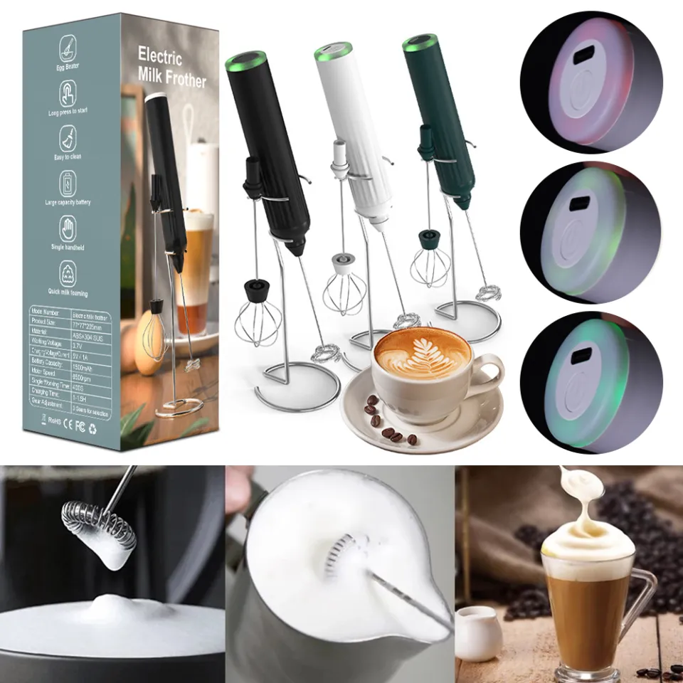 Electric Milk Frother Portable USB Egg Beater Hand Held Coffee