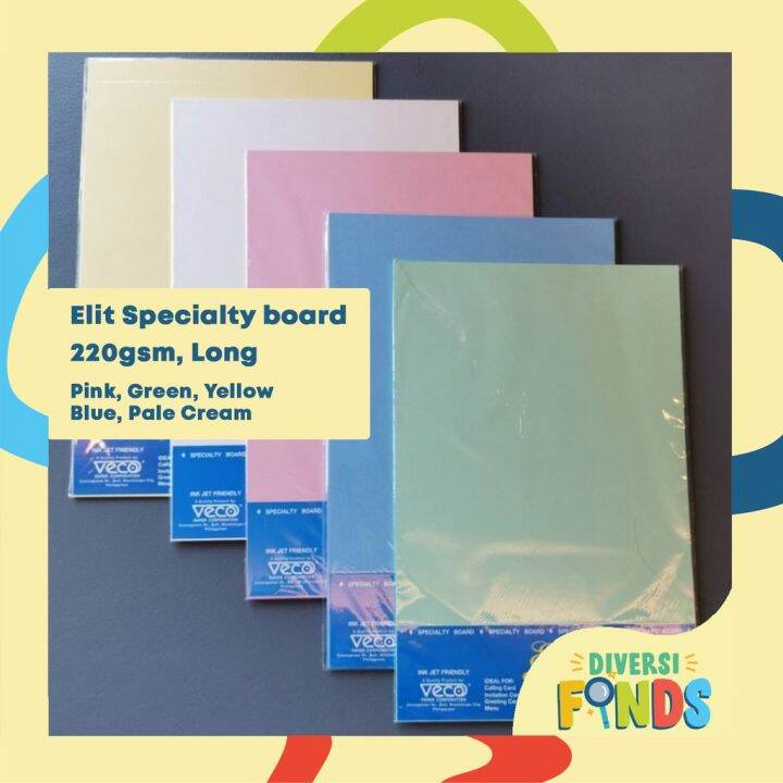 1PACK Elit Specialty Board Velum Board Paper 220GSM Short and Long