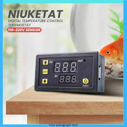 Cod Niuketat Digital Temperature Control Thermostat V Sensor W Pengatur Suhu Panas