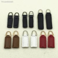 ♣❅❂ 2Pcs PU Leather Zipper Pull Tab for Bags Garment Backpack Accessories DIY Zipper Puller End Detachable Clip Zip Head Slider