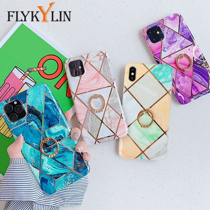 16-digits-flykylin-แหวนยืนกรณีสำหรับ-iphone-11-pro-max-x-xs-xr-7-8พลัส6วินาที-se-2ปกคลุมสำหรับหัวเว่ย-p30-pro-p20-lite-ซิลิคอนหินอ่อน-c-oque