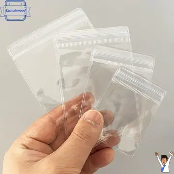 10/50pcs PVC Self Sealing Plastic Jewelry Zip Lock Bags Reclosable