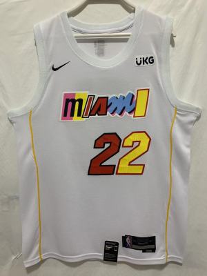 Ready Stock Hot Hot Sale Mens 2022-23 Miami Heat 22 Jimmy Butler City Edition Swingman Jersey - White