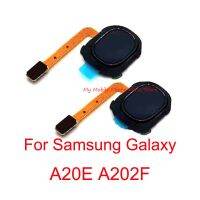 เครื่องสแกนลายนิ้วมือ Samsung Galaxy สายเคเบิ้ลยืดหยุ่นสำหรับ A20e Sm-a202f A202ds ส่งกลับบ้านปุ่มเมนูสายเฟล็กซ์อะไหล่