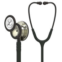 3M Littmann Classic III Monitoring Stethoscope, Champagne - Finish Chestpiece, Black Tube, Smoke Stem and Headset, 27 inch, 5861 Champagne Finish Chestpiece, Black Tube