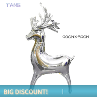 ?【Lowest price】TANG ลูกโป่งกวางคริสต์มาสหลากสียืนบอลลูนสัตว์เด็กพองของเล่น