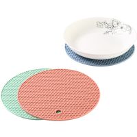 1PC Silicone Coaster High Temperature Resistant Table Mat Round Anti-scald Non-slip Pot Mat Insulation Pad Kitchen Gadgets