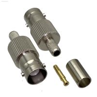 ☋ Connector BNC female jack crimp RG58 RG142 LMR195 RG400 cable straight RF Coaxial