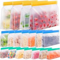 1Pc Silicone Food Storage Bag Reusable Food Stand Up Zip Shut Bag Leakproof Containers Kitchen Fresh Bag Fresh Wrap Ziplock Bag Food Storage Dispenser