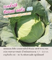 เมล็ดพันธุ์ กะหล่ำปลี ซัมเมอร์ ออทั่ม 633 - Cabbage (Hybrid) Summer Autumn ตราดอกแตง เมล็ดพันธุ์คุณภาพ "เพื่อนเกษตรกร"