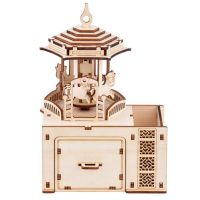 LZYBIM Creative Unique Ornaments Wooden Toys Kits Toys Mechanical 3D Puzzle Assembling Toy Music Box Model Kits Wooden Puzzle