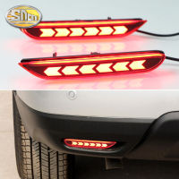 2PCS For Nissan Qashqai 2016 -  2-in-1 Functions Car LED Rear Fog Lamp Bumper Light Auto Brake Light Reflector