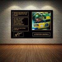 F1 Ayrton Senna Portraite Canvas Artwork And Posters, Ideal Wall Art Pictures For Living Room, Perfect Home Decoration, Frameless