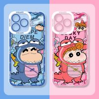 Crayon Shinchan Clear Phone Case for iPhone 14 11 Pro Max 13 12 Mini XR XS X 8 7 6 6S Plus SE 2020 Clear Soft Silicone Cover