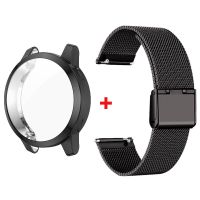 สายนาฬิกาสำหรับ Garmin Vivoactive 4 4S,สายรัดข้อมือ TPU พร้อมเคสป้องกัน2ชิ้น