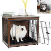 BingoPaw กรงสุนัข กรงสัตว์เลี้ยง Furniture Style Dog Cage End Table with Double Doors Removable Tray กรงหมา สามารถถอดเก็บได้