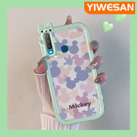 เคส Chenyyka สำหรับ VIVO Y12 Y17 Y15 Y3s Y3 2020 Y11 2019เคสการ์ตูนน่ารักสีม่วง-ชมพูมิกกี้เมาส์มีขอบสีสันสดใสเคสโทรศัพท์โปร่งใส Little Monster เลนส์กล้องถ่ายรูปเคสกันกระแทกกันกระแทก