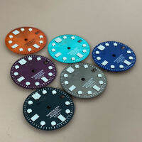 เล็บใหญ่ Sun รูปแบบนาฬิกา Dial 28.5มม.007สีเขียว Luminous Dial สำหรับ Seiko NH35การเคลื่อนไหว