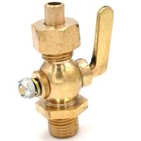 1/4" BSP Male To Socket Welded Brass Drain Petcock Shut Off Valve for Fuel Gas Oil Air Valves