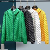 ❁ 2023 Summer S Hooded Light Jacket Men Plaid Windbreaker Sun Protection Clothing Male Fishing Hunting Clothes Size 5XL 6XL 7XL